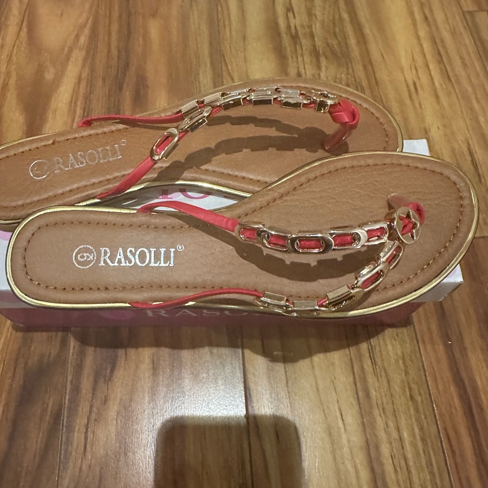 NEW Rasolli Red Sandals- Sz 9